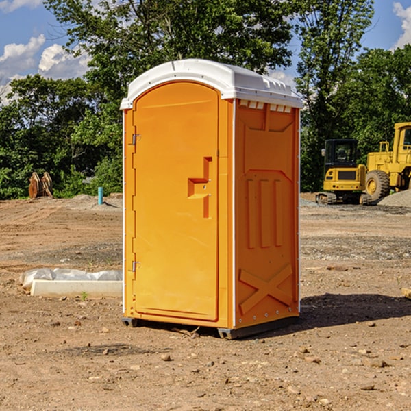 how often are the portable toilets cleaned and serviced during a rental period in Angels CA